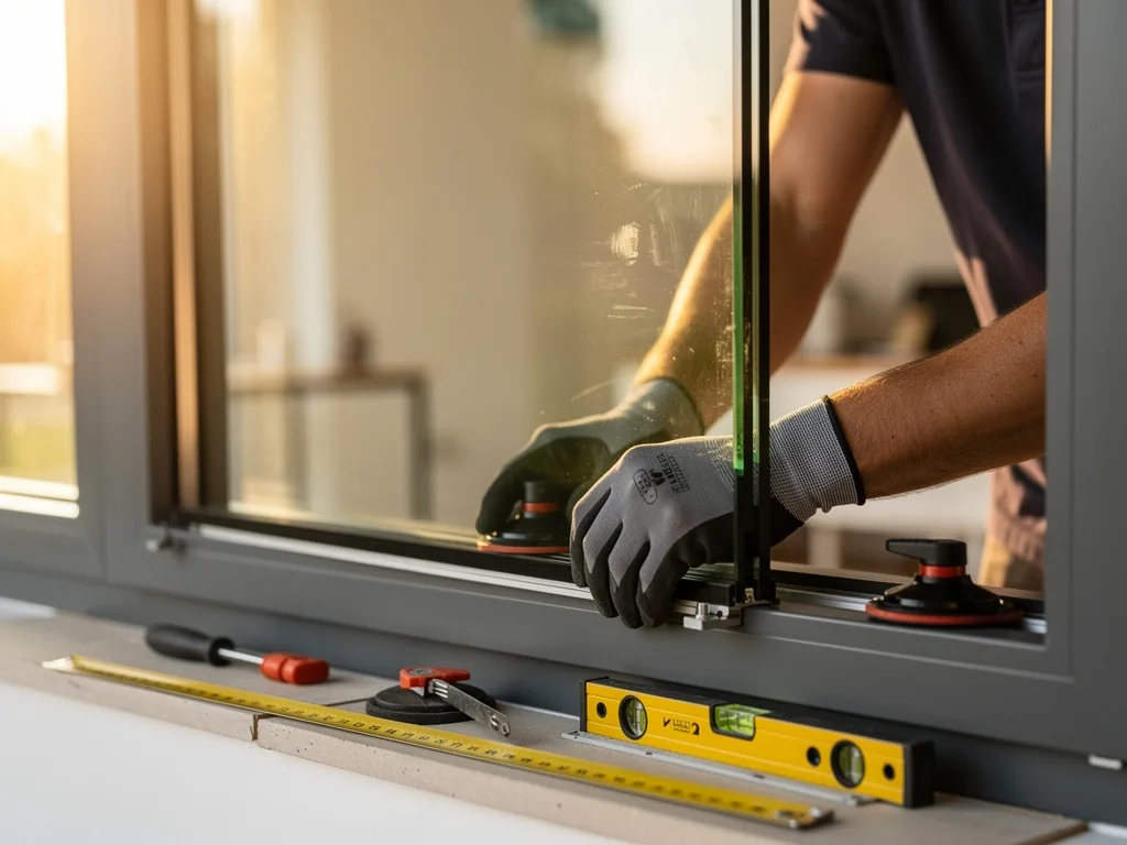 Intervention vitrier à àAsnières sur Seine 92600 : artisan au travail